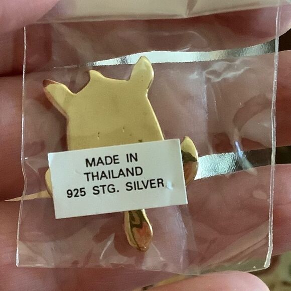 Sterling Silver Gold Plated Opal Tortoise Pen - NEW! 🔥🐢 - Picture 8 of 8